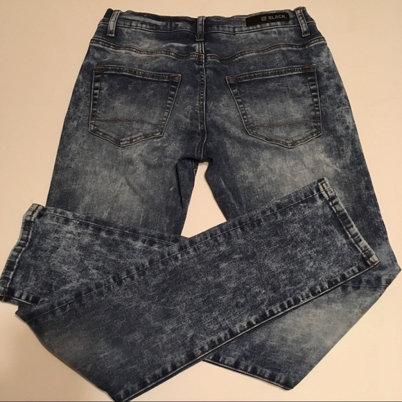 CJ Black Jeans Super Skinny Flex Blue Acid Wash - Picture 2 of 8